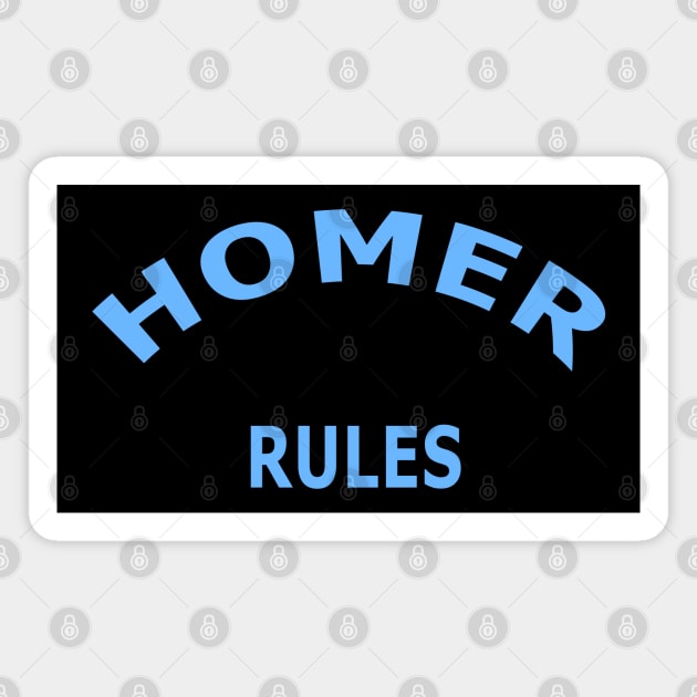 Homer Rules Magnet by Lyvershop